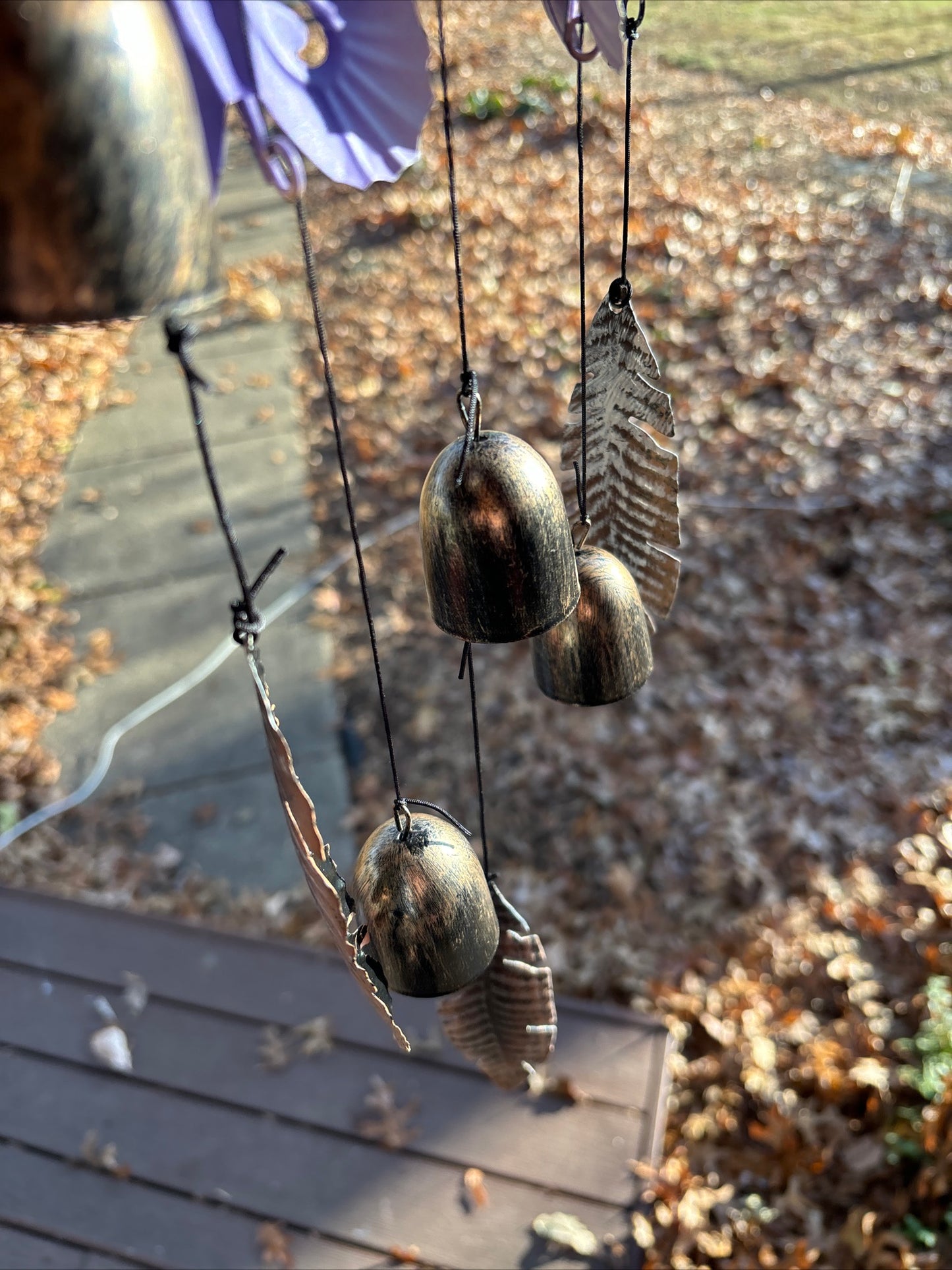 Beautiful, 36 inch Purple Morpho Butterfly Wind Chime bell