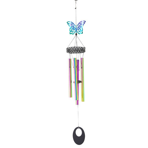Iridescent Butterfly Wind Chime - 36 inch
