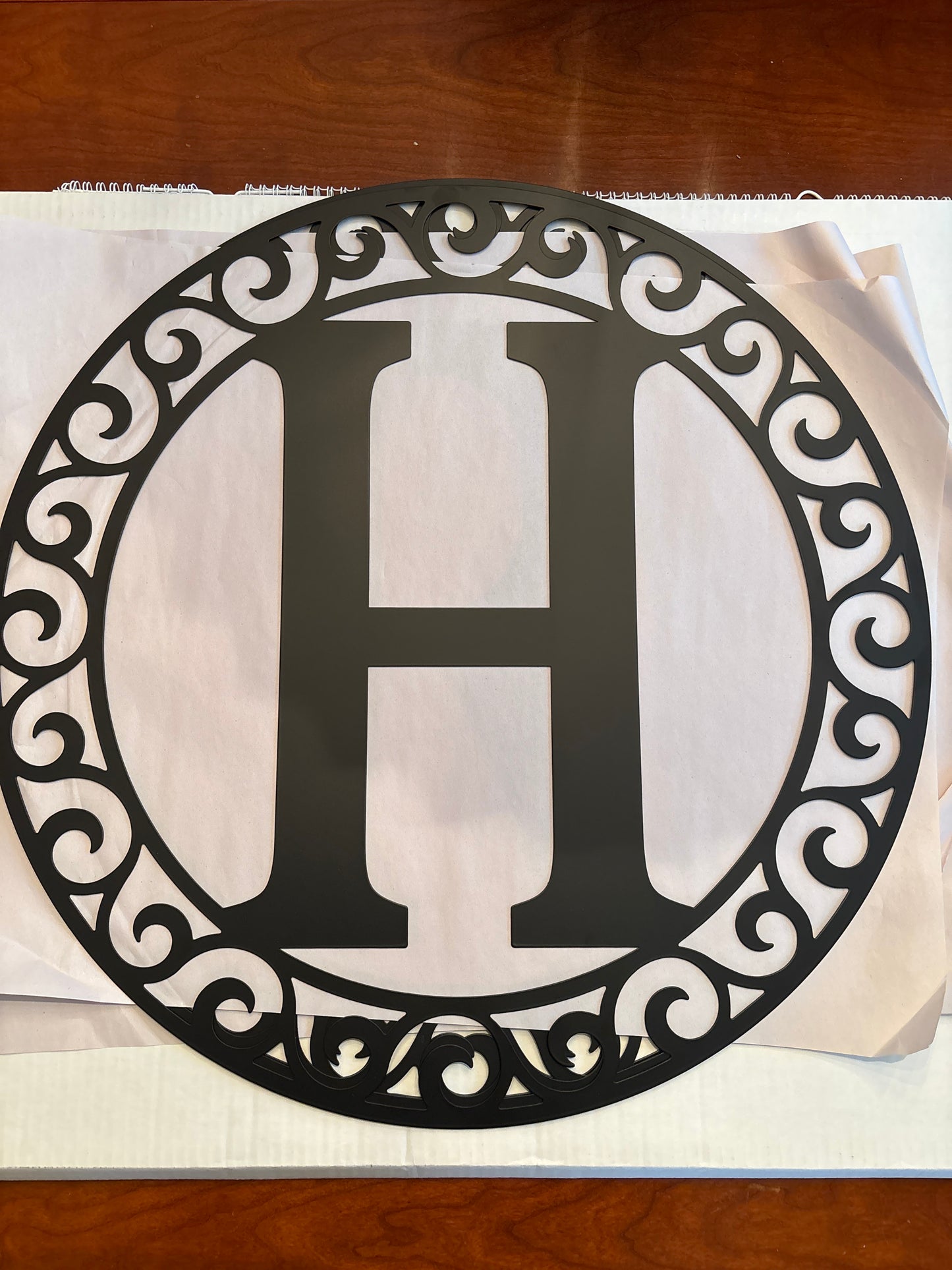 Personalized Metal Sign Custom Last Initial H Your Family Initial Metal Sign
