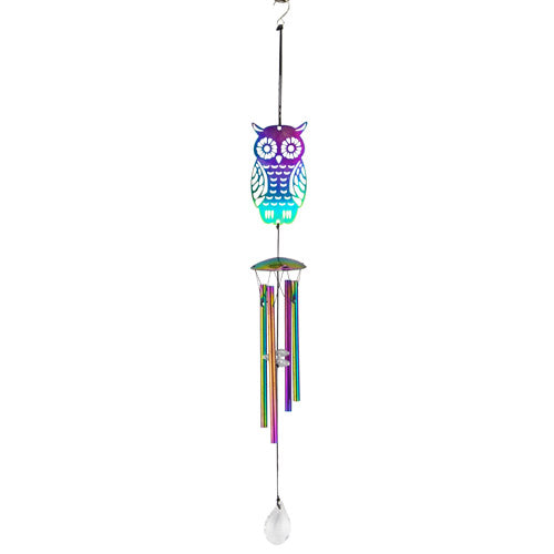 Chime Iridescent 18" Owl