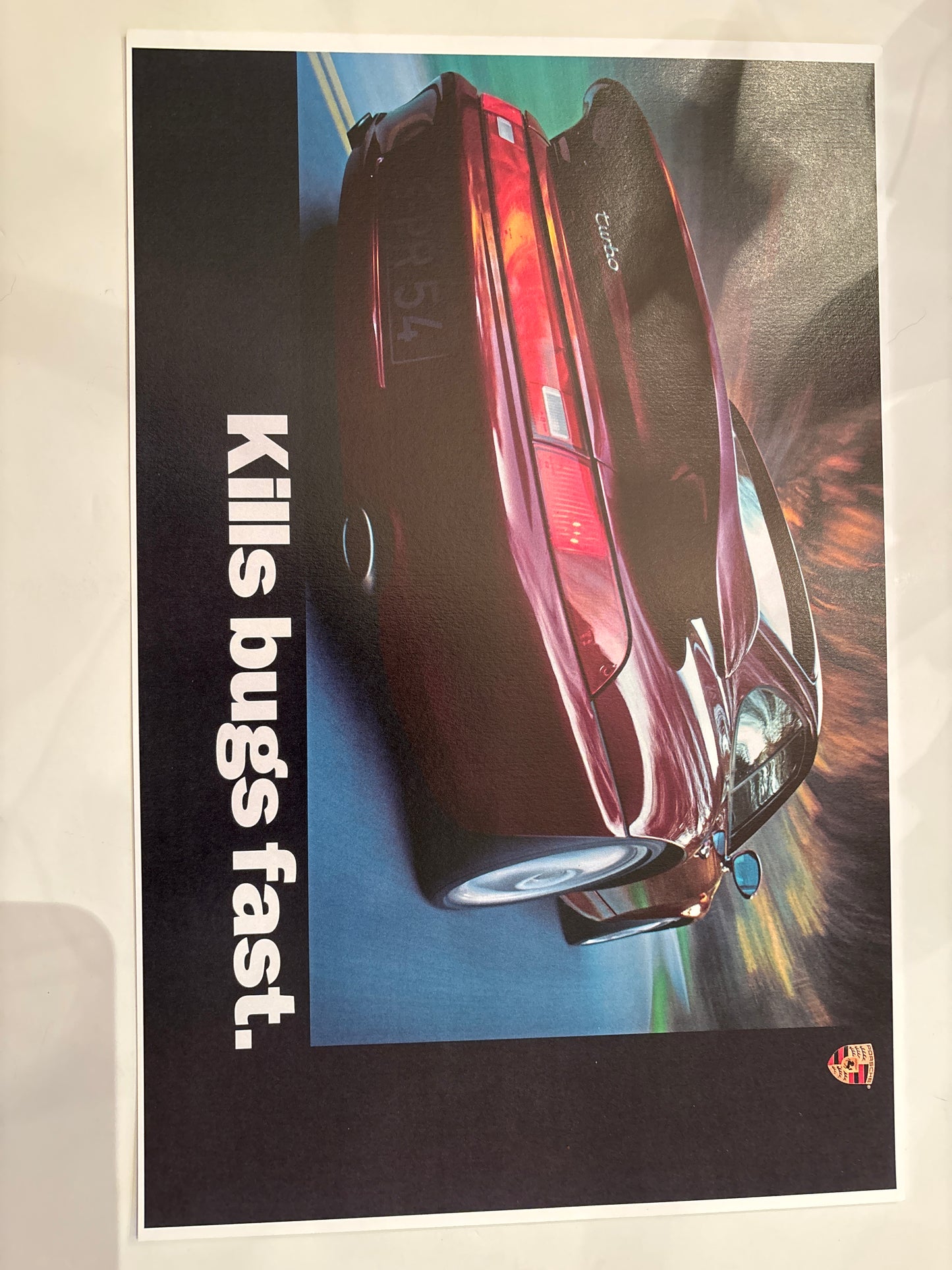 Porsche Turbo poster kills bugs fast