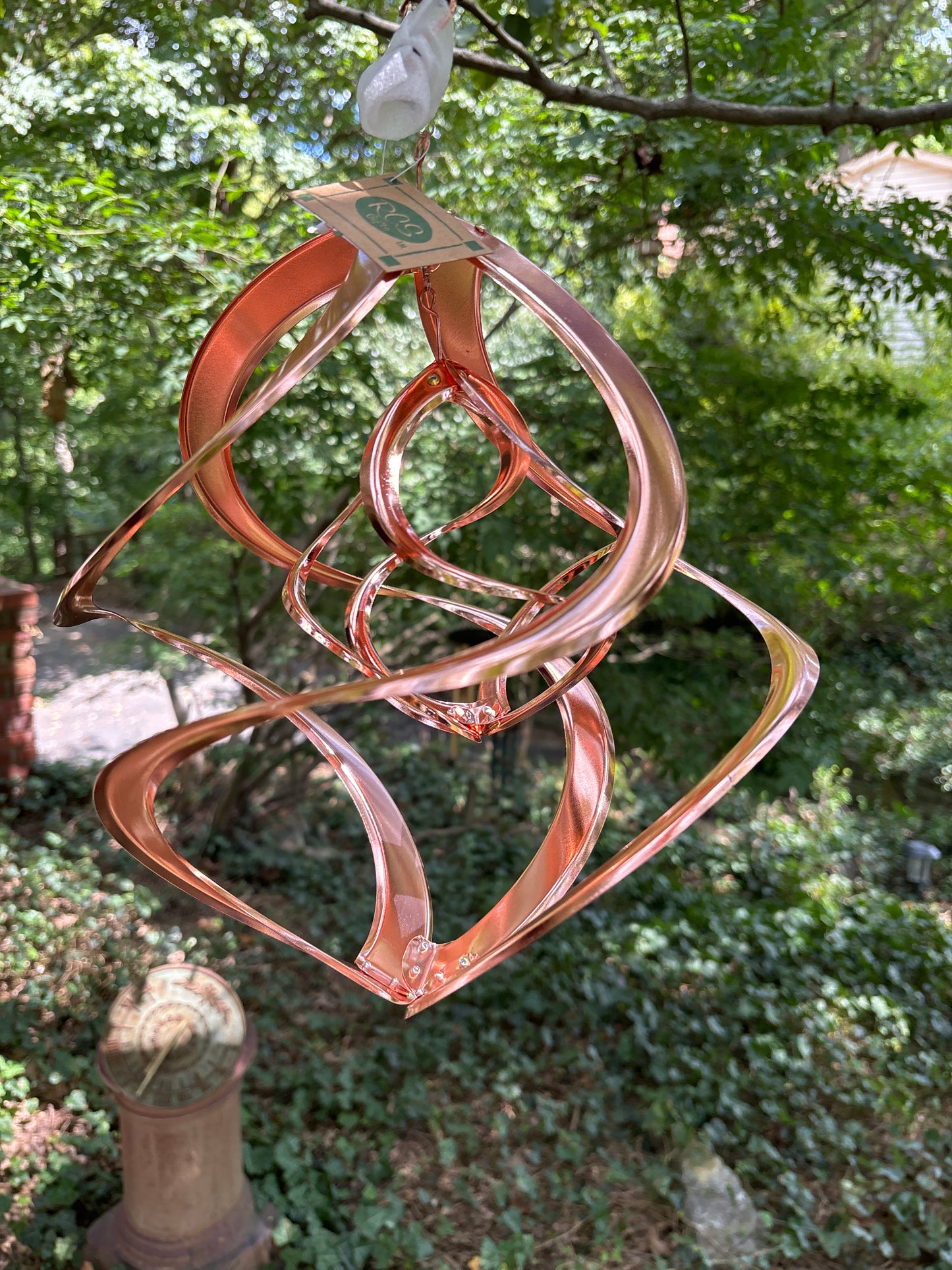 Wonderful 14 inch double copper, cosmix Wind spinner A marvel the way it spins