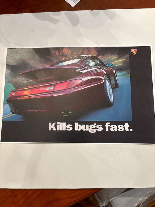 Porsche Turbo poster kills bugs fast