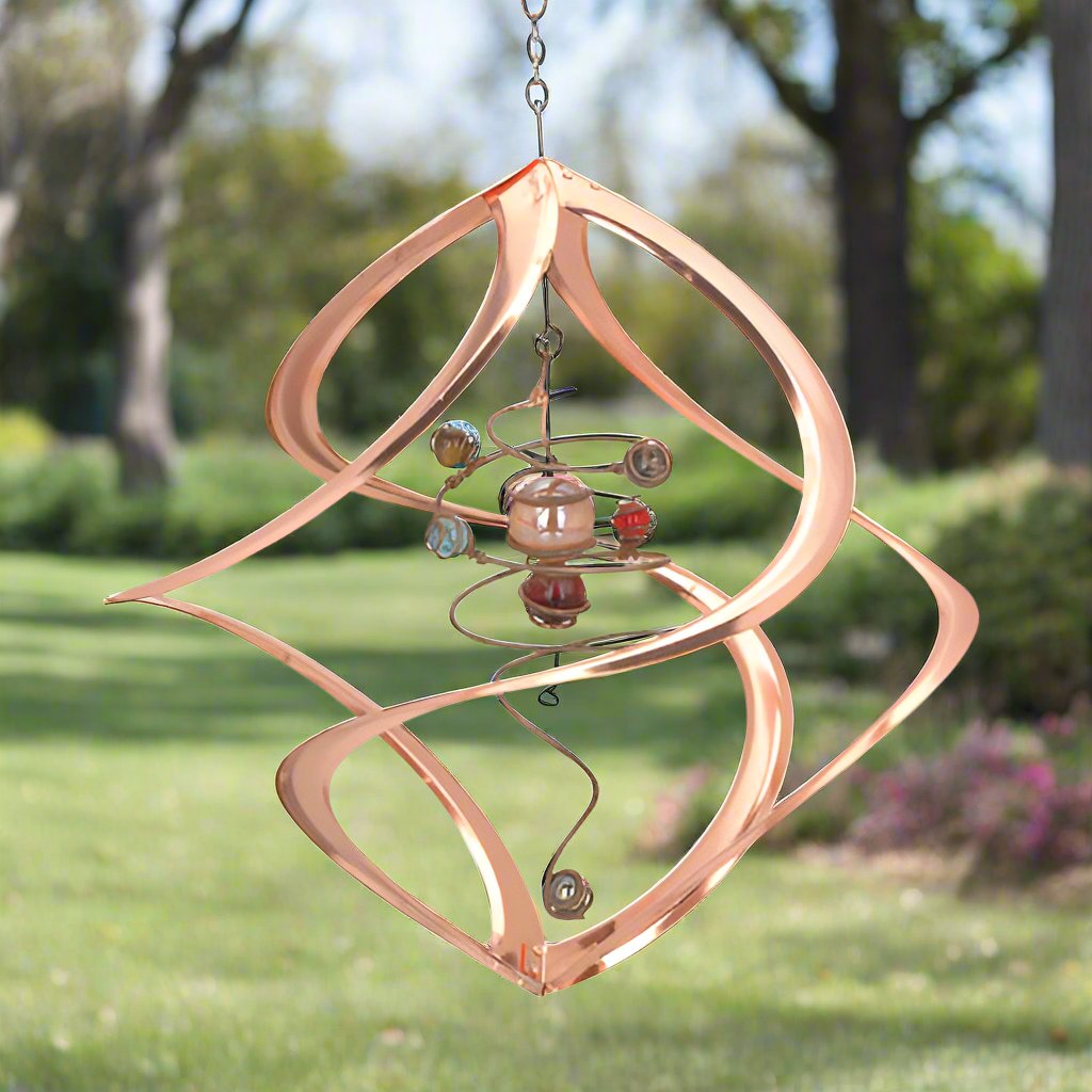 Planetary Spinner Cosmix Copper Spiral Planets Wind Spinner - 17 inch – Wind Chimes ...