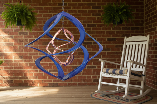 Cosmix Blue Copper Wind Spinner - 14 inch