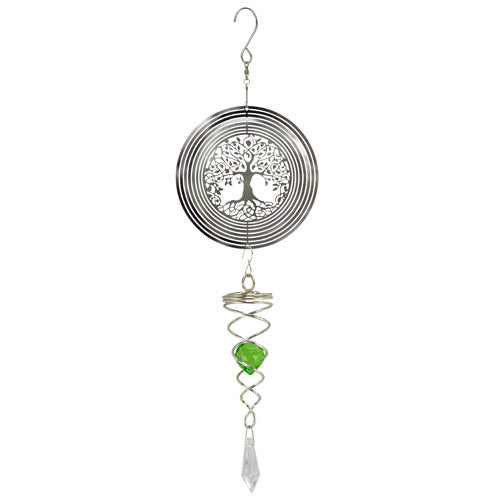 Suncatcher Tree of Life Green Crystal