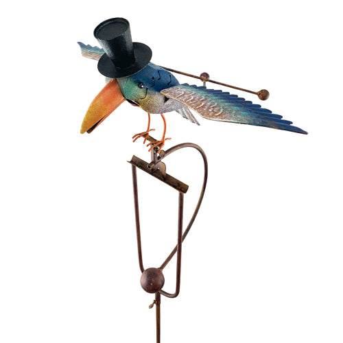 Rocker Blue Bird Hat – Wind Chimes Outdoor Decor