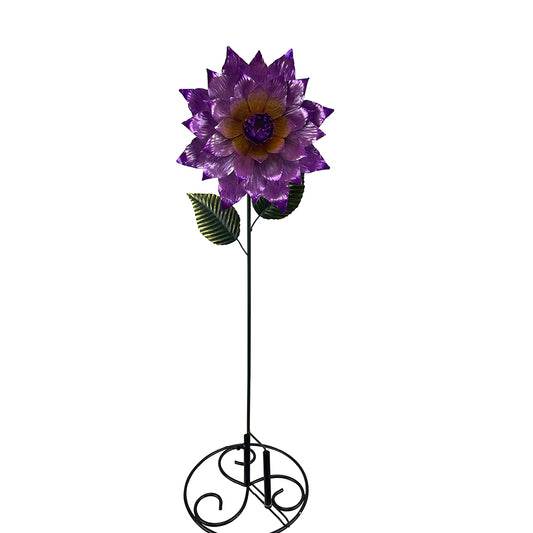 Stake Flower Zinnia Purple