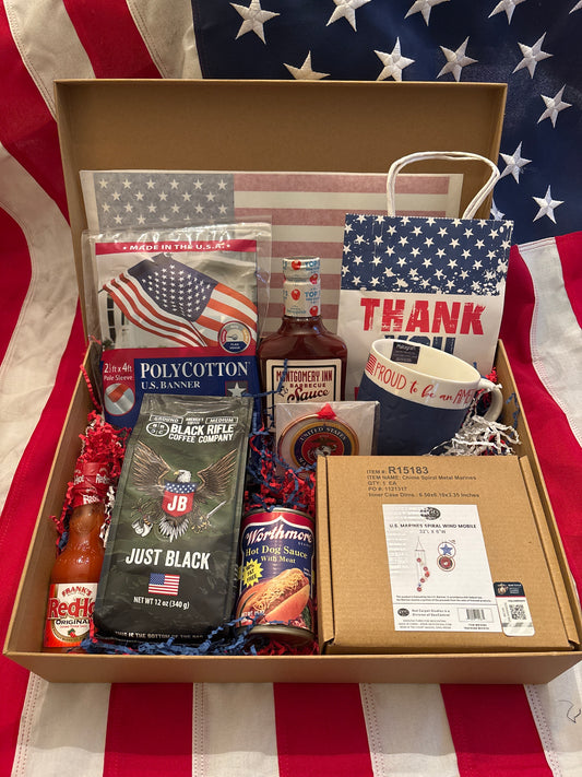 Happy Birthday🇺🇸 USA, Marines Commemorative Gift box Retired or Active service members 🙏🏻
