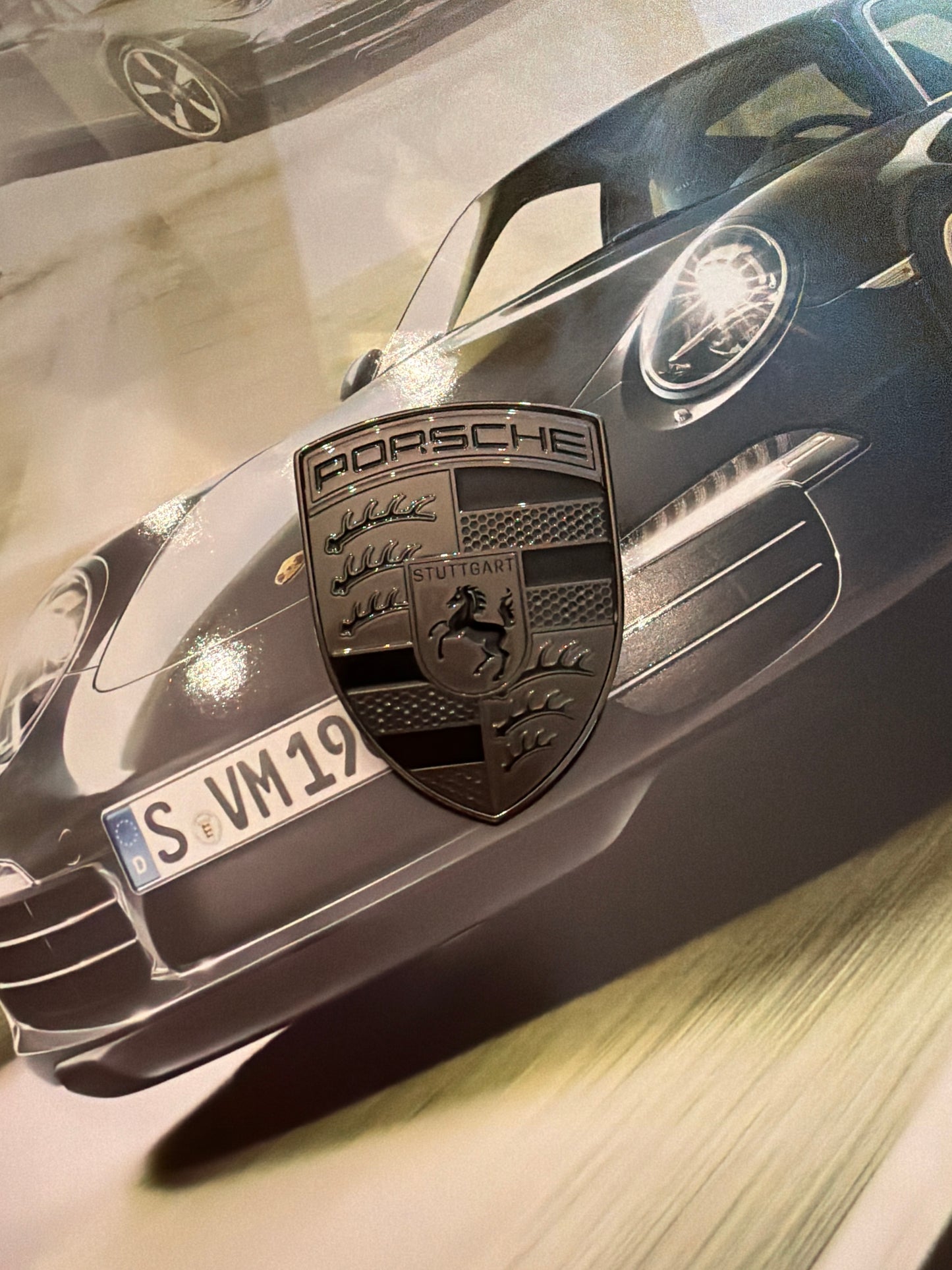 Porsche Shield Hood Emblem - Turbonite