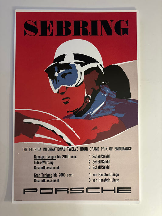 Sebring Porsche poster 12 HR Grand Prix Florida