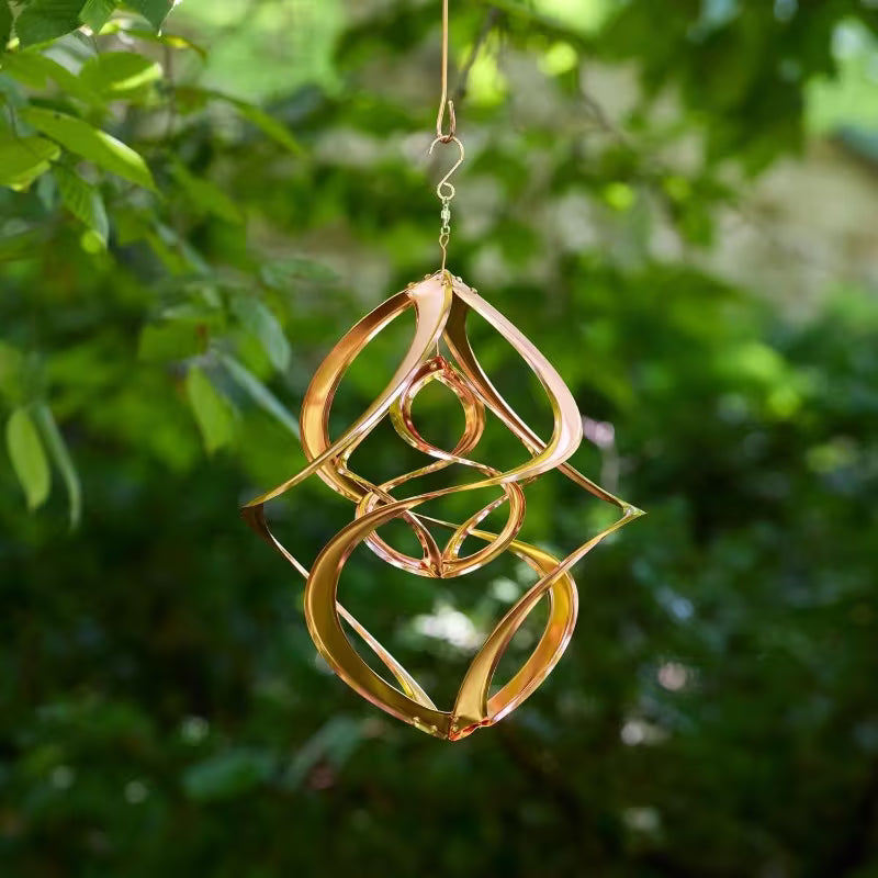 Copper Wind Spinner Sculptures for Garden Patio - Red Carpet Studios