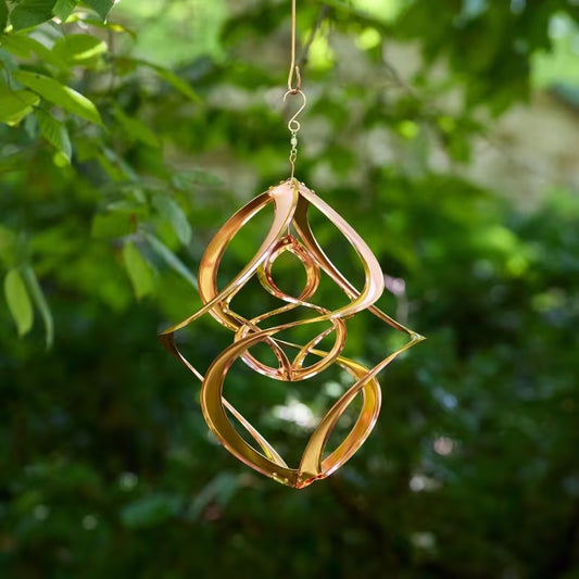 Copper Wind Spinner Sculptures for Garden Patio - Red Carpet Studios