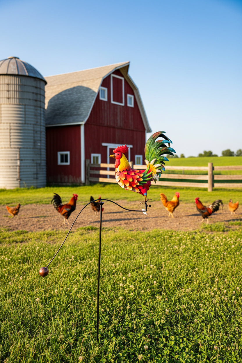 Rocking balancer Metal Farm Rooster
