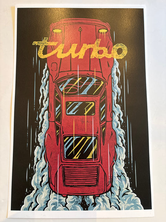 Vintage style 911 Porsche Turbo poster