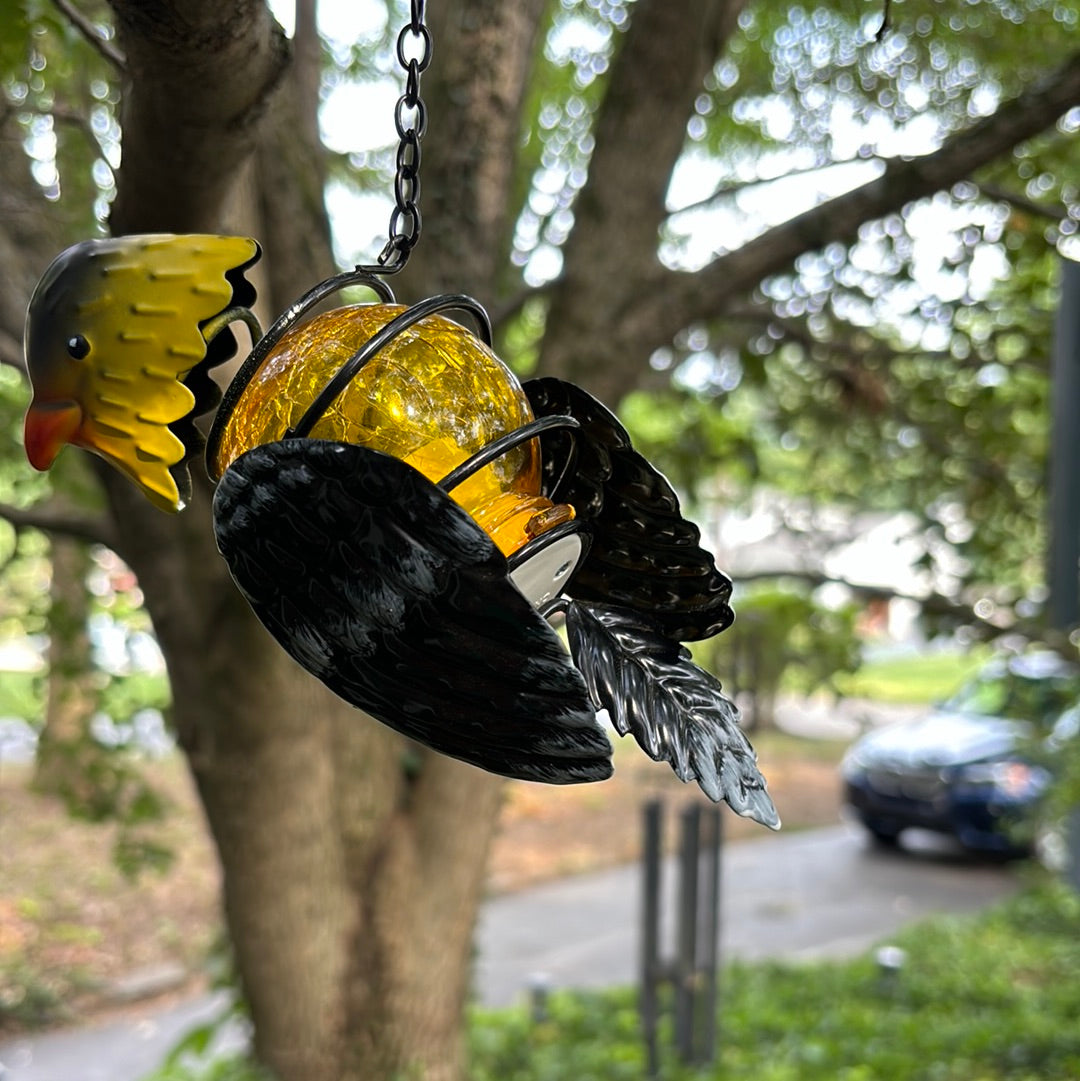 Awesome Goldfinch, Bird Solar-Lantern