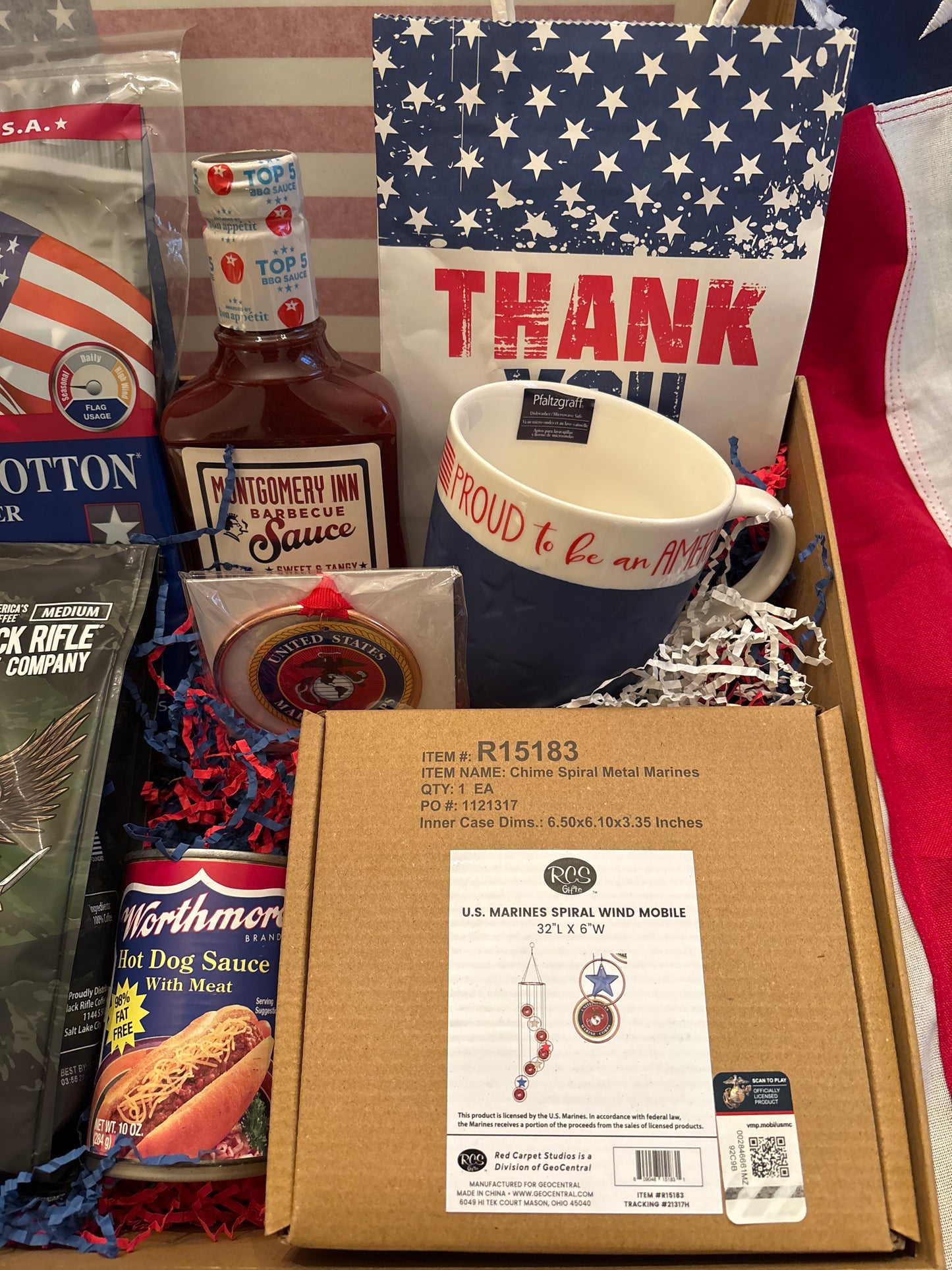Happy Birthday🇺🇸 USA, Marines Commemorative Gift box Retired or Active service members 🙏🏻