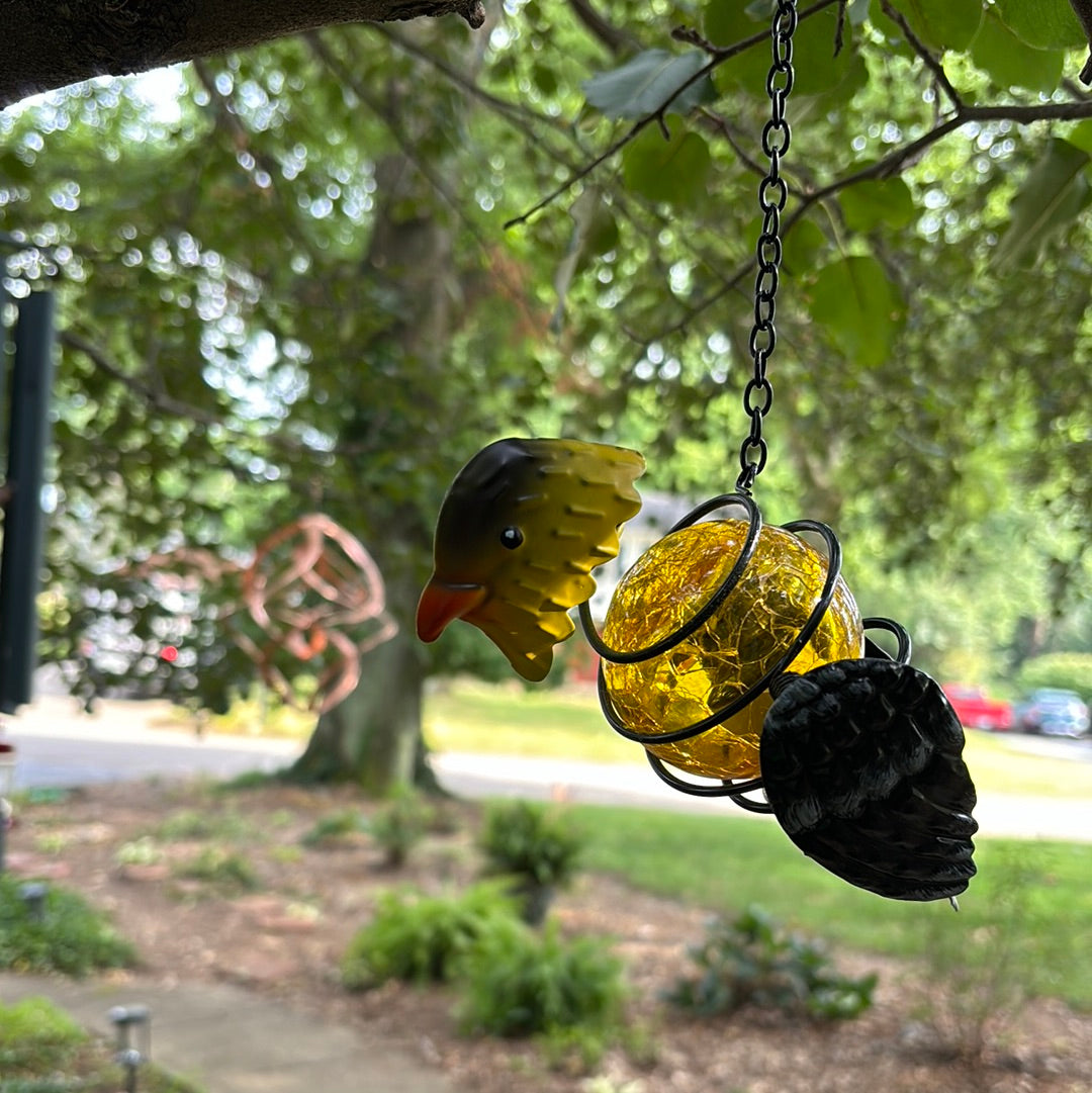 Awesome Goldfinch, Bird Solar-Lantern