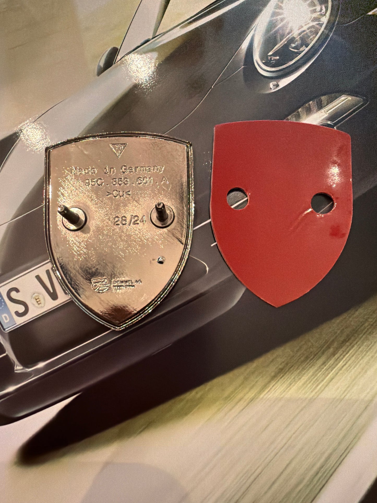 Porsche Shield Hood Emblem - Turbonite