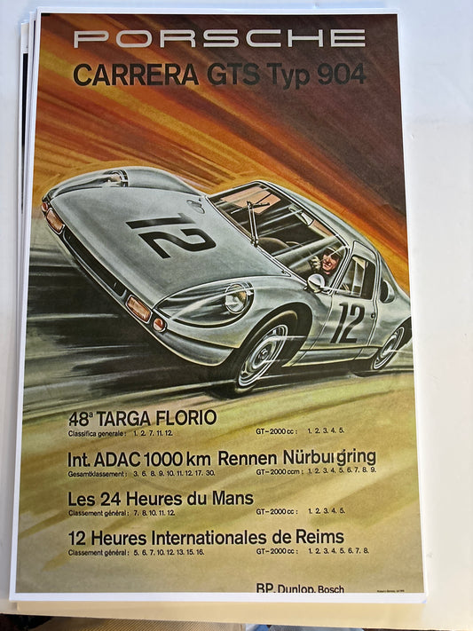 Porsche poster, Carrera, GTS 904