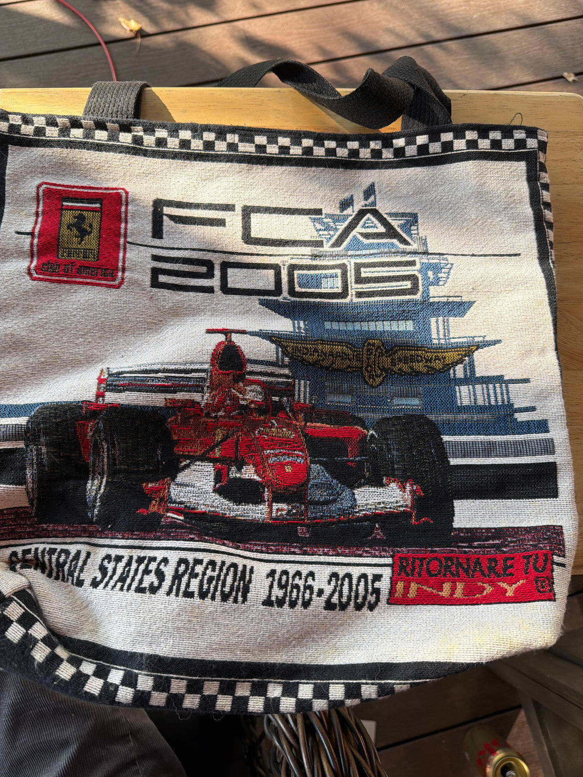 Vintage FCA Ferrari tote bag Indy 2005
