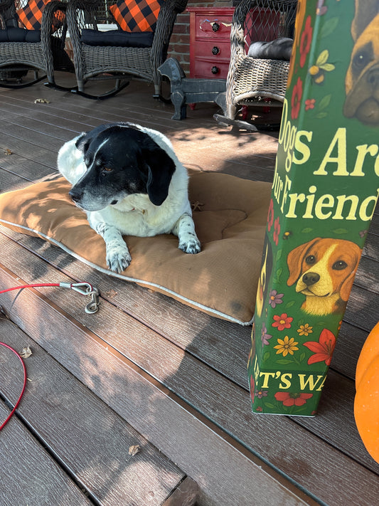 Designer Garden Post - Dogs Are Our Friends, Let’s Walk - 24 Inches Tall