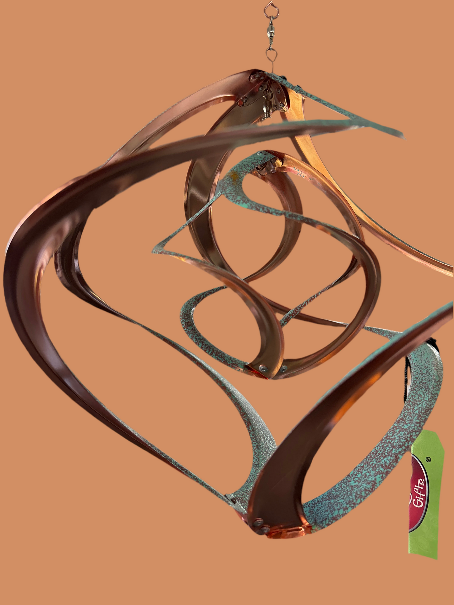 Cosmix Patina & Copper Finish Wind Spinner - 14 inch