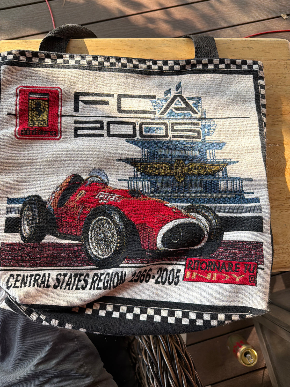 Vintage FCA Ferrari tote bag Indy 2005
