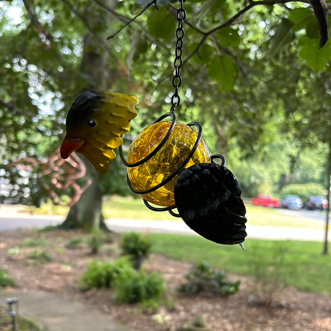 Awesome Goldfinch, Bird Solar-Lantern