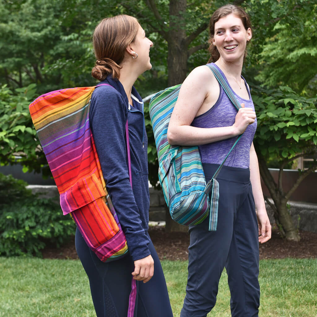 Guatemala Mayan Hand Woven Yoga Bag | Bright Rainbow