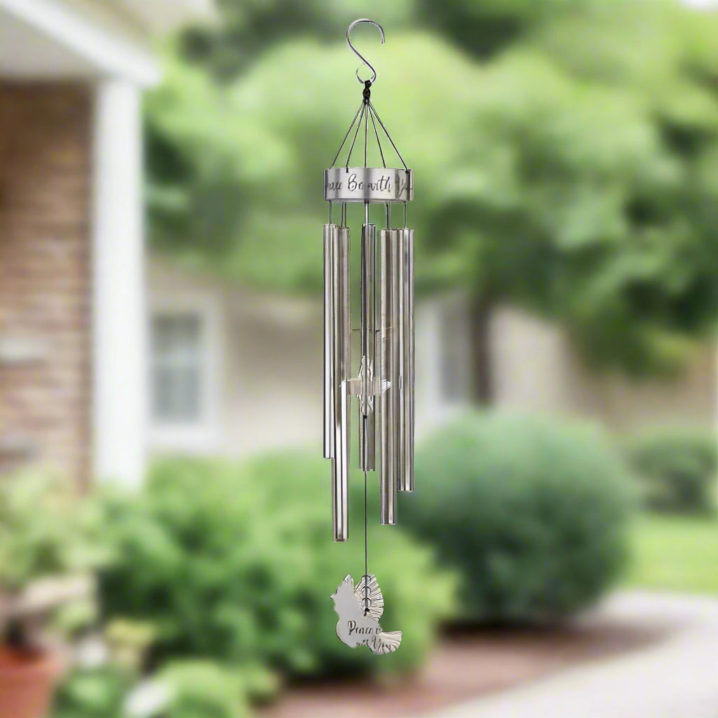 Remembrance Sentiment Dove Chime " 32- Silver 🕊️- Aluminum