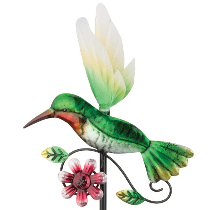 Beautiful Hummingbird Bug Burst Solar Stake 36inch