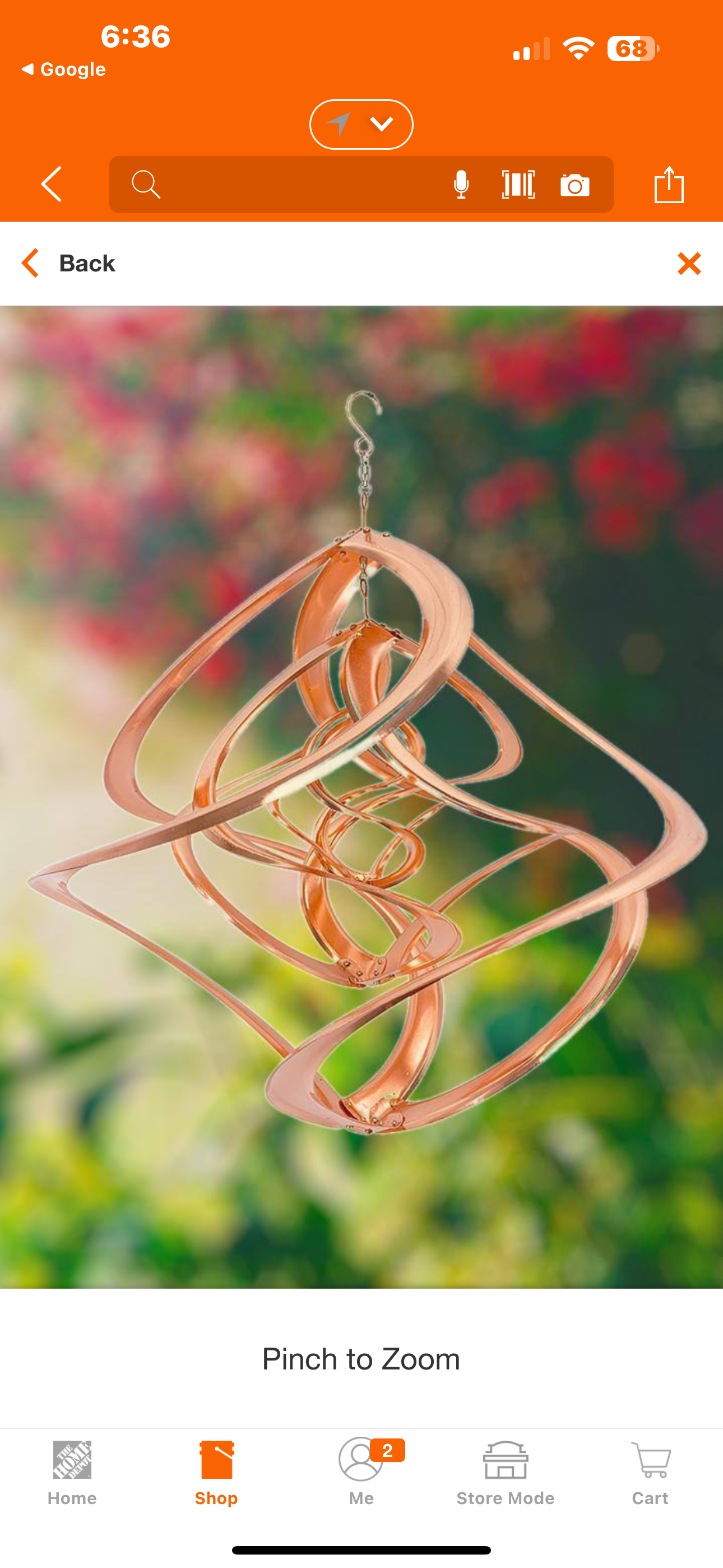 Beautiful Always Spinning Cosmix Triple Copper Wind Spinner - 20 inch