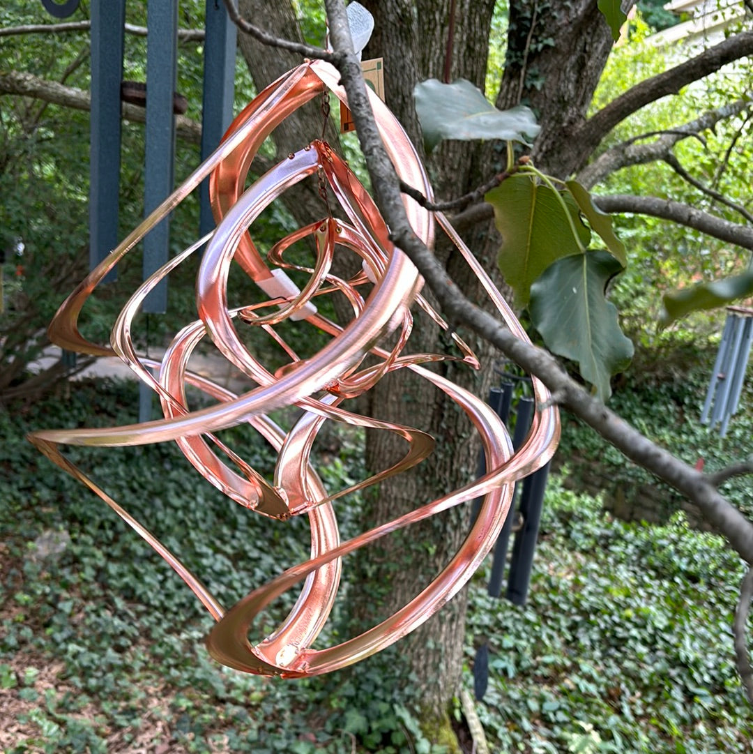 Beautiful Always Spinning Cosmix Triple Copper Wind Spinner - 20 inch