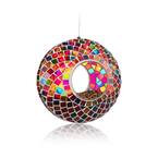Mosaic Hanging Glass Bird Feeder Circle for Small to Medium Birds