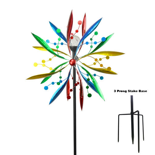 Spinner # 84 inch Solar Multi Color Windmill